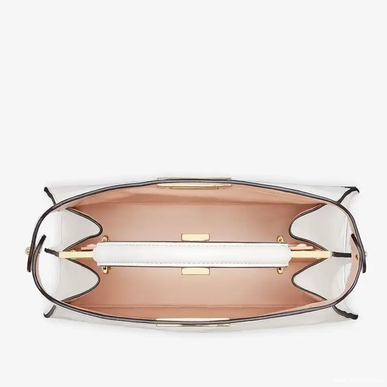 Affordable Bag White ISeeU In Laether Fendi Medium Peekaboo Nappa 0611